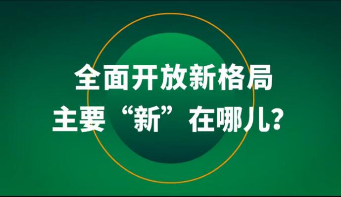 全面開放新格局主要“新”在哪兒？