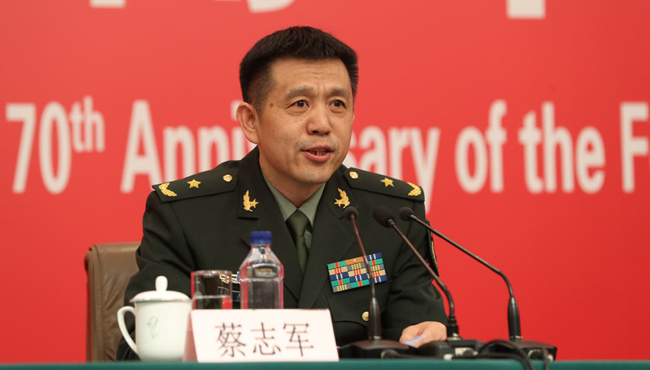 閱兵領導小組辦公室副主任、中央軍委聯(lián)合參謀部作戰(zhàn)局副局長蔡志軍