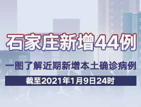 石家莊新增44例 一圖了解近期新增本土確診病例