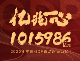 億兆一心！2020年中國GDP首次超百萬億！