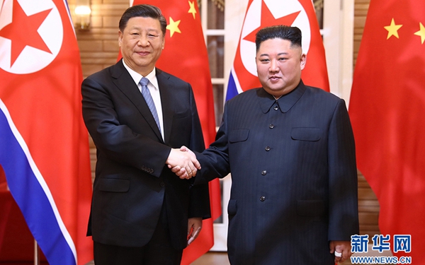 習(xí)近平同朝鮮勞動(dòng)黨委員長、國務(wù)委員會(huì)委員長金正恩舉行會(huì)談